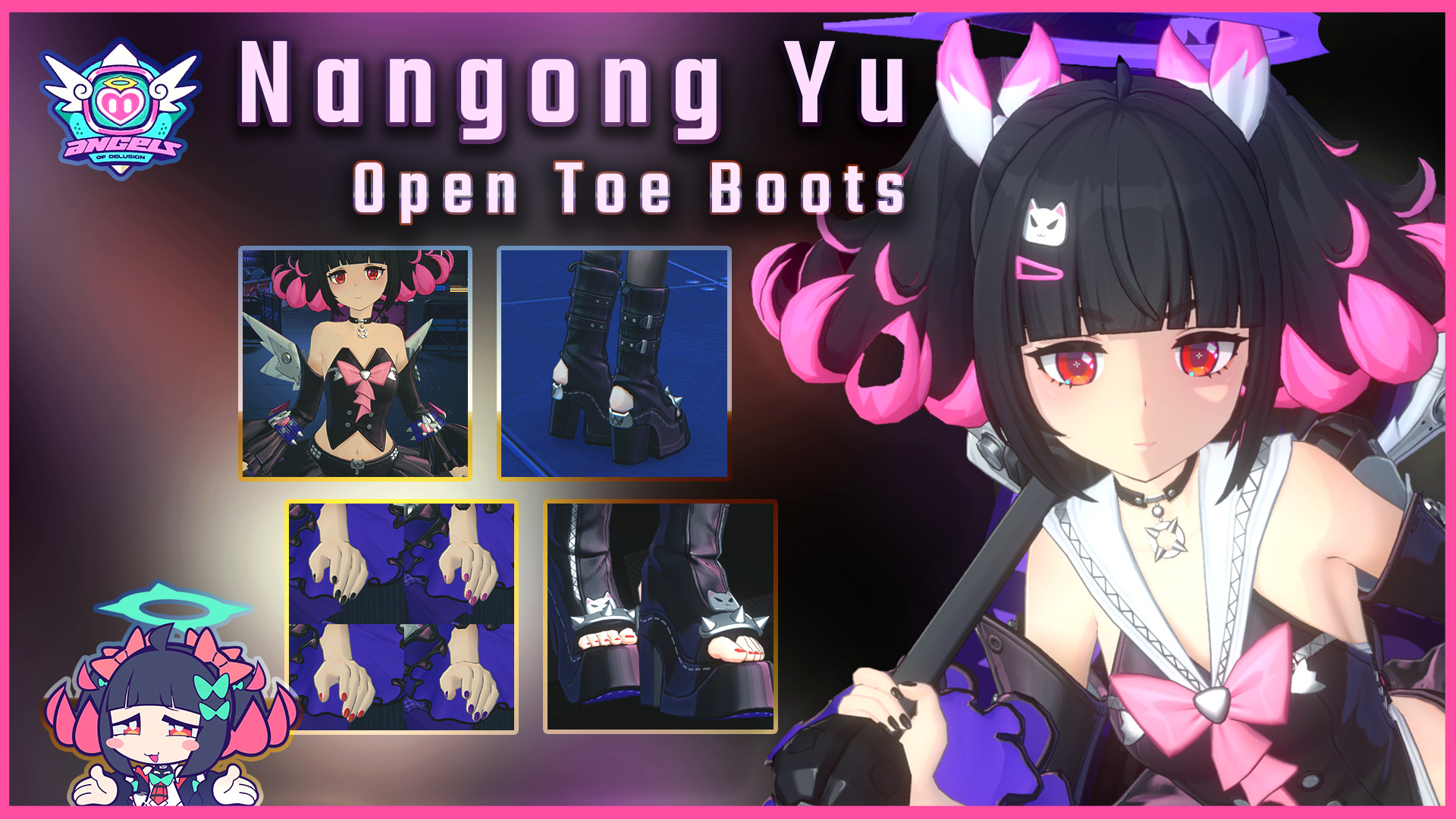 Nangong Yu Skin - Open Toe Boots