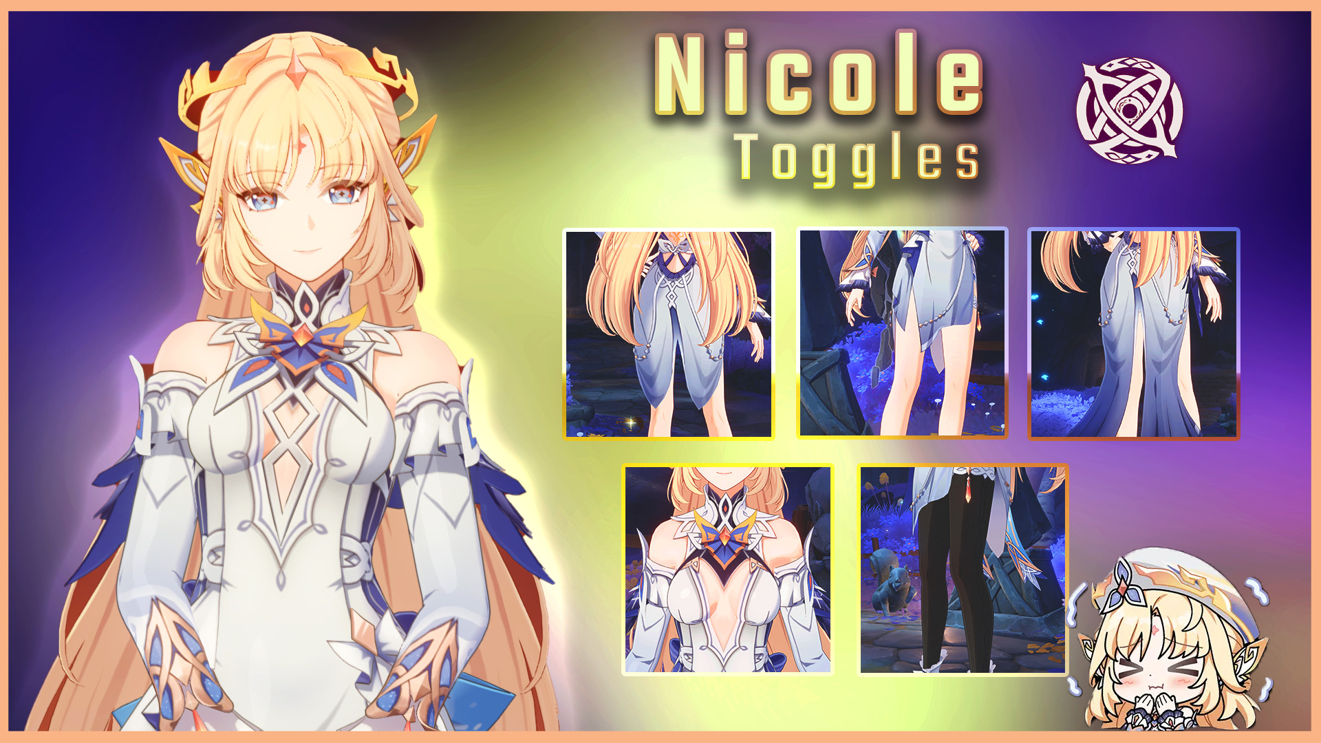 Nicole Toggles - Crown & Bare Legs